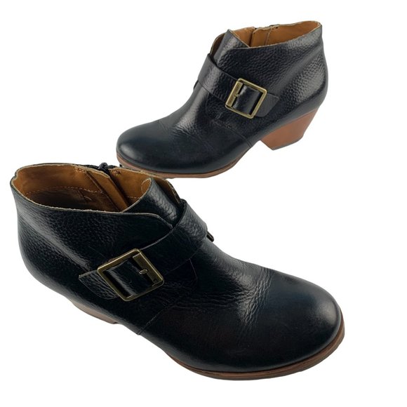 KORKS by Kork Ease Little Monkstrap Pebbled Leather Booties - Picture 6 of 12